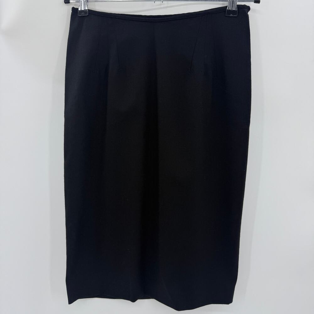 JEAN PAUL GAULTIER Womens Stretch Pencil Skirt Size 10 Black Career Quiet Luxury